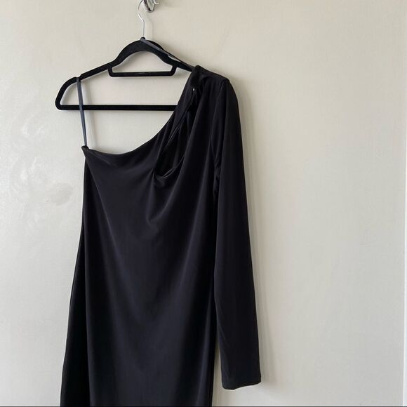 21saints-one Shoulder Cut Out Shoulder Detail Midi Dress (Large) - Picture 4 of 11